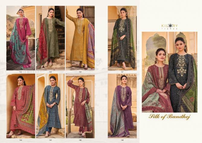Kilory Silk Of Bandhej 541-548  Designer Salwar Suits Catalog